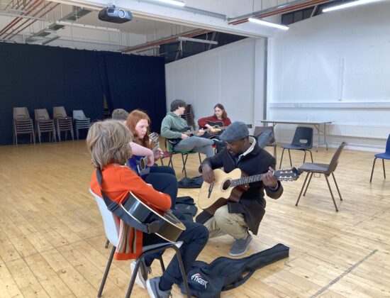 Niwel Tsumbu guitar workshop in RCC