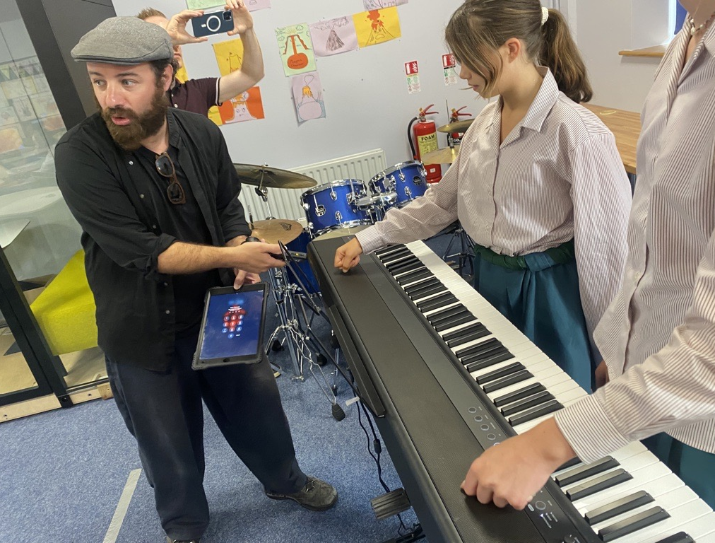 Nick Roth & Panos Ghikas workshop in Loreto Abbey Secondary School, Dalkey